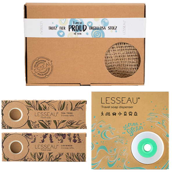 Travel Bar Soap Dispenser Gift Set