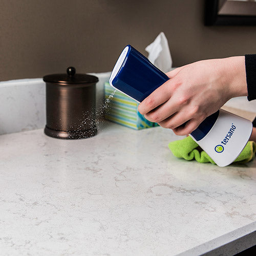 Tersano iClean Mini Product in Use on a Kitchen Bench.